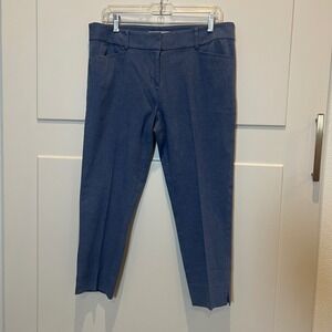 LOFT Blue Cropped Dress Pants Women's Size 8P‎ Petite Career Casual